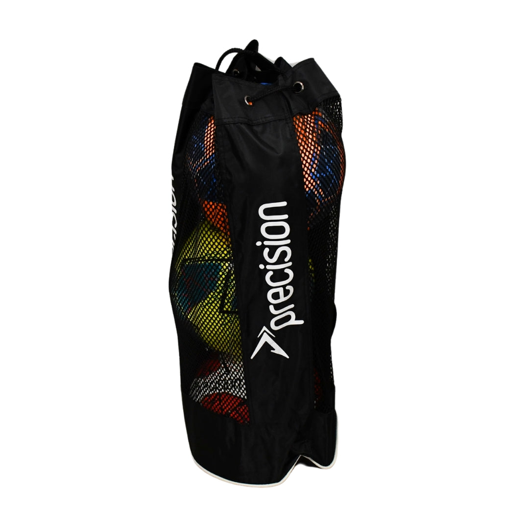 Precision Tubular 3 Ball Match Bag showing three balls stored inside, made for sporting goods and designed for cricket or sports use.