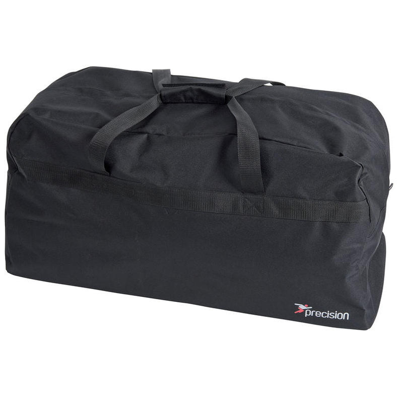 Black Precision Budget Team Kit Bag for sports, showing a plain, durable nylon carrying bag with handles and a zip closure.