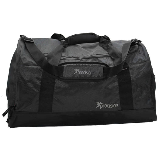 Precision Pro HX Team holdall bag for sporting goods, shown in black with shoulder strap and multiple compartments.