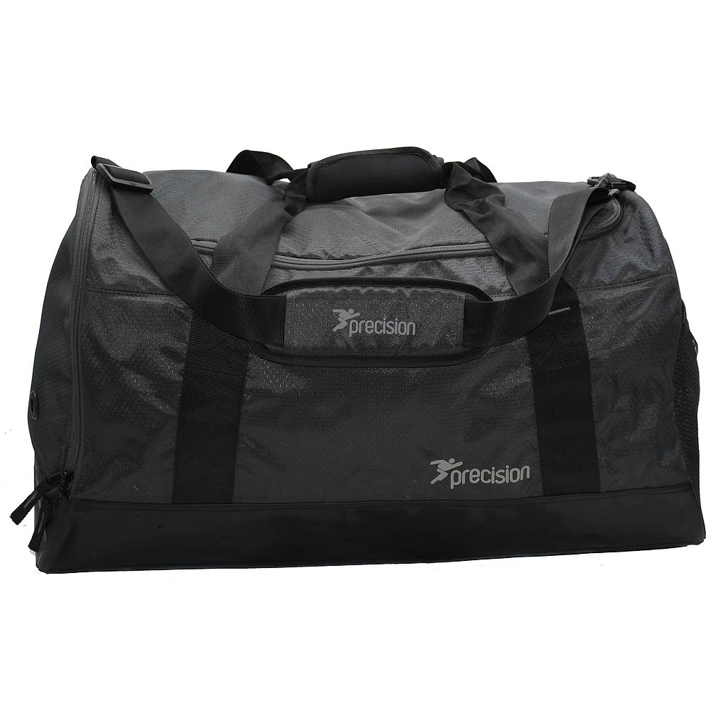 Precision Pro HX Team Holdall Bag for sporting goods, showing a large black and red sports bag with handles and zip closures.