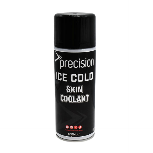 Precision Training Ice Cold Skin Coolant 150ml bottle, sports cooling gel, with six packs, used for quick cooling during sports activities.