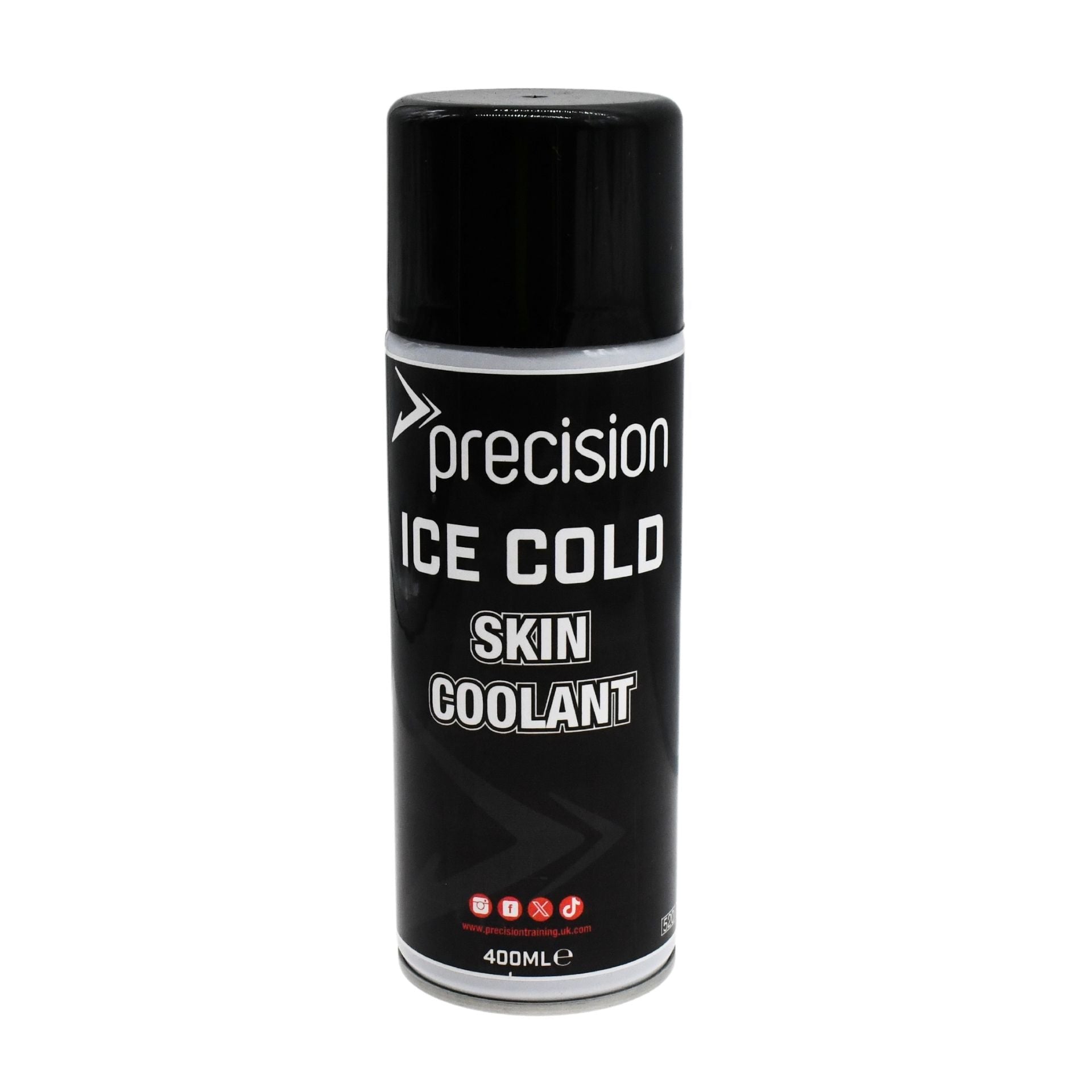 Precision Training Ice Cold Skin Coolant 150ml bottle pack of six, showing cooling gel containers with blue and white labels.