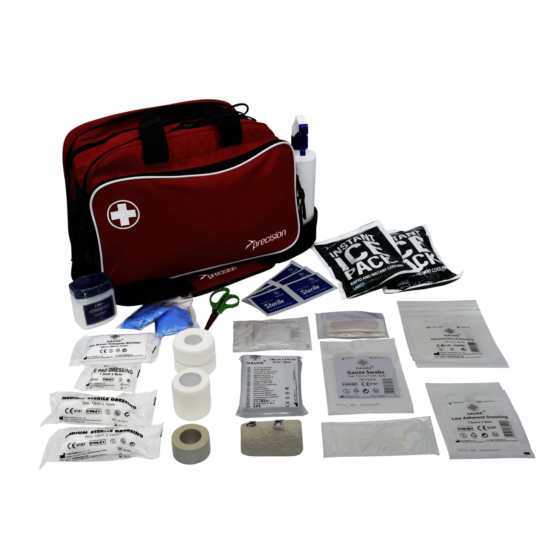 Precision Pro HX Touchline Medi Bag and Medical Kit A, compact sporting goods first aid kit with medical supplies in a durable bag.