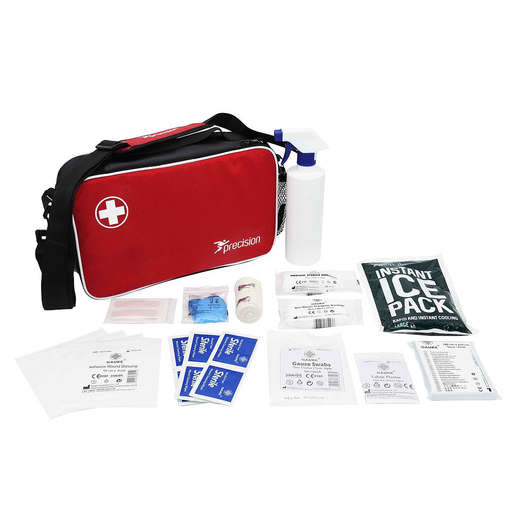 Precision Pro HX Academy Medi Bag and Medical Kit B for sporting goods, featuring medical supplies and storage compartments.