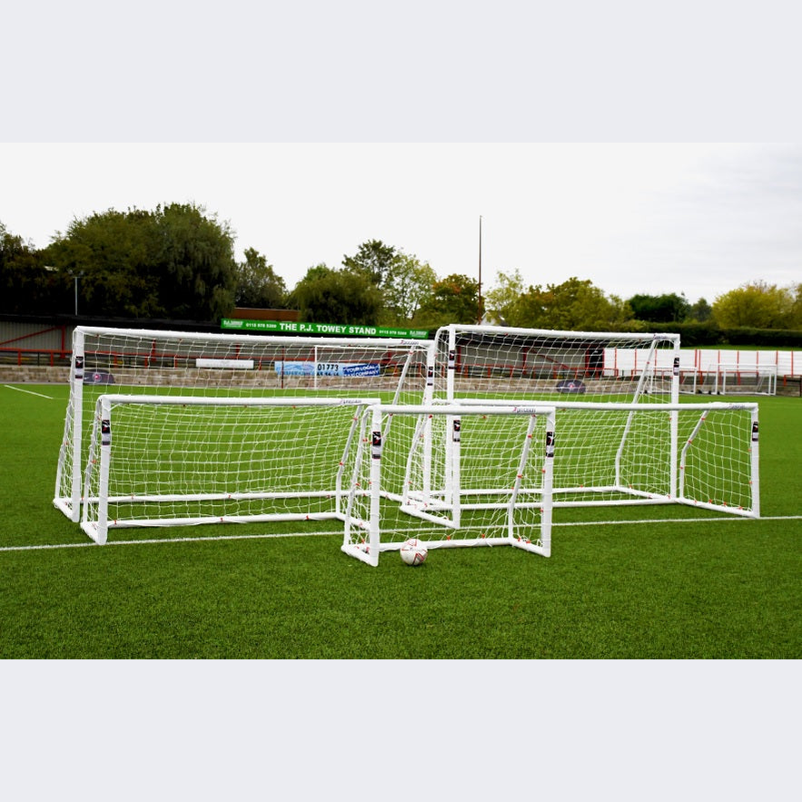 Precision Match Goal Posts Spares for soccer, BS 8462 approved, showing a close-up of the spare goal post component.