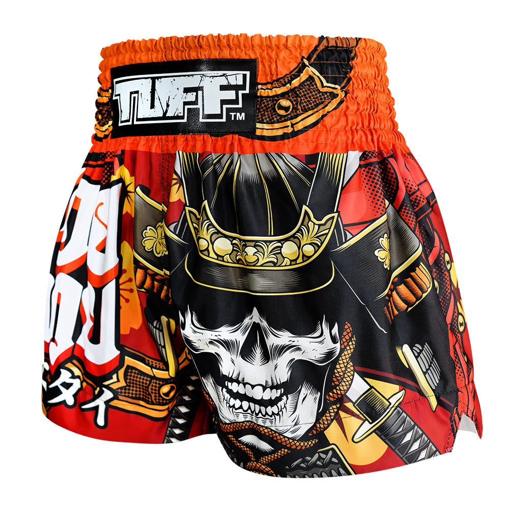 MS658 TUFF Muay Thai Shorts Samurai Skull