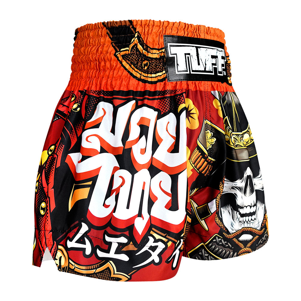 MS658 TUFF Muay Thai Shorts Samurai Skull