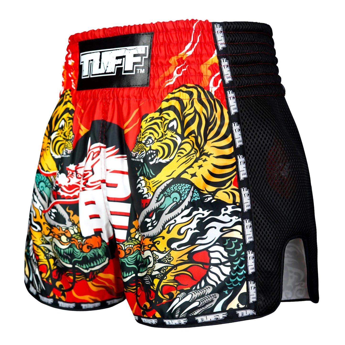 MSC113 TUFF Retro Shorts Chinese Dragon and Tiger