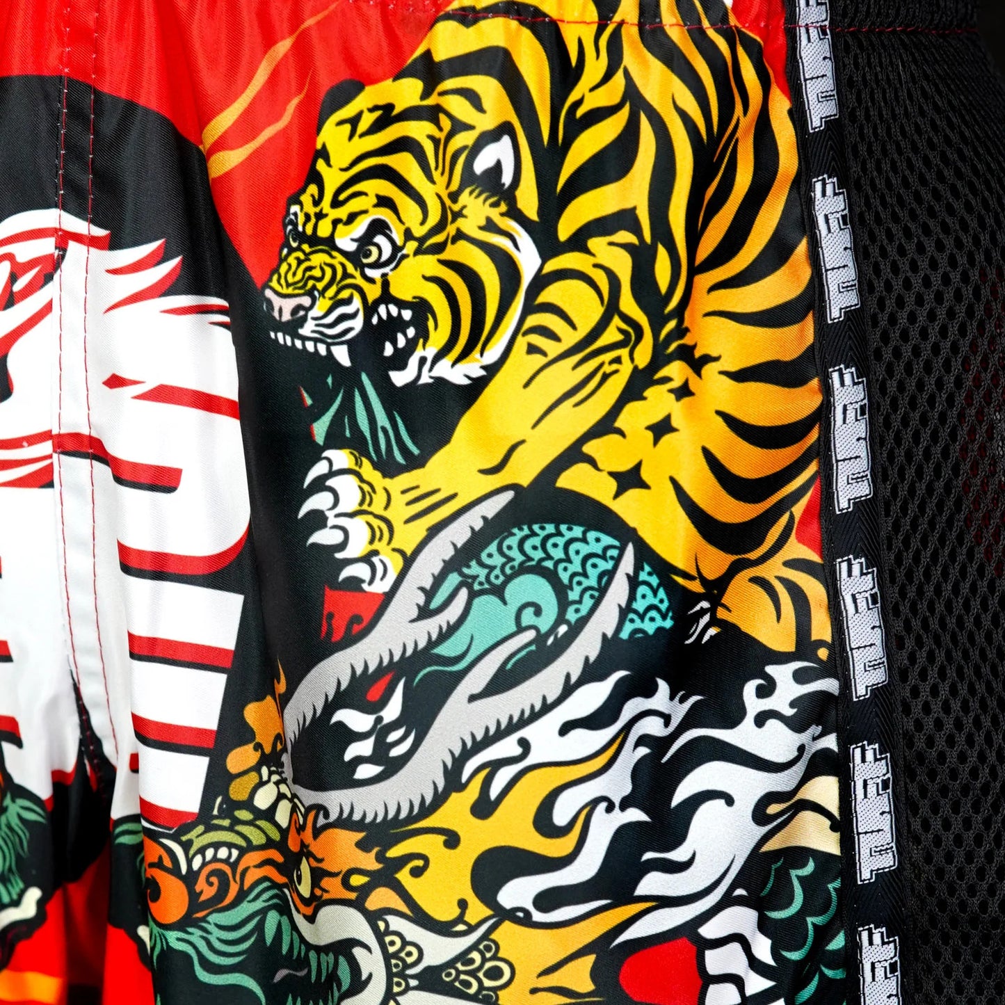 MSC113 TUFF Retro Shorts Chinese Dragon and Tiger