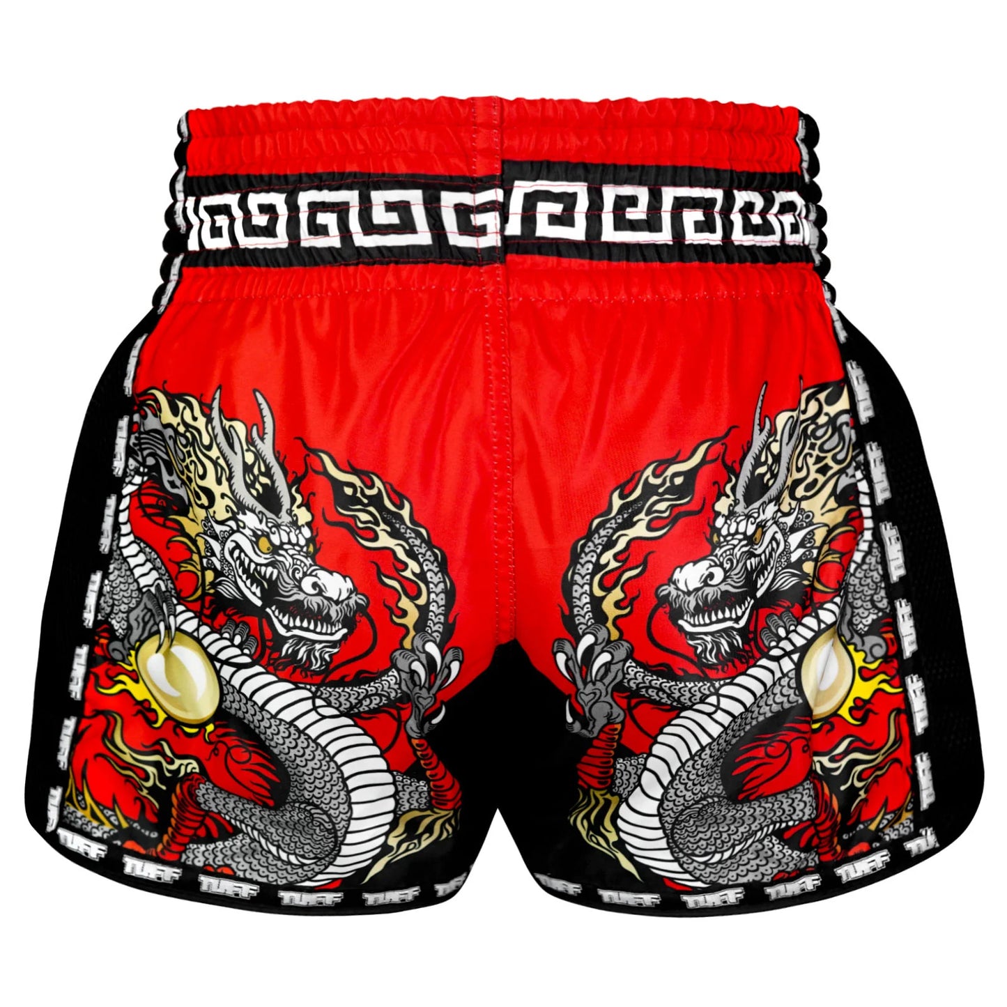 MSC116 TUFF Retro Shorts Red Chinese Dragon