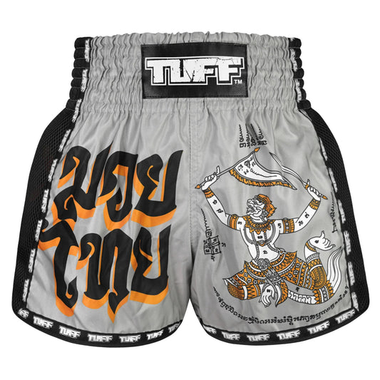 MSC118 TUFF Retro Shorts Hanuman Yantra with War Flag