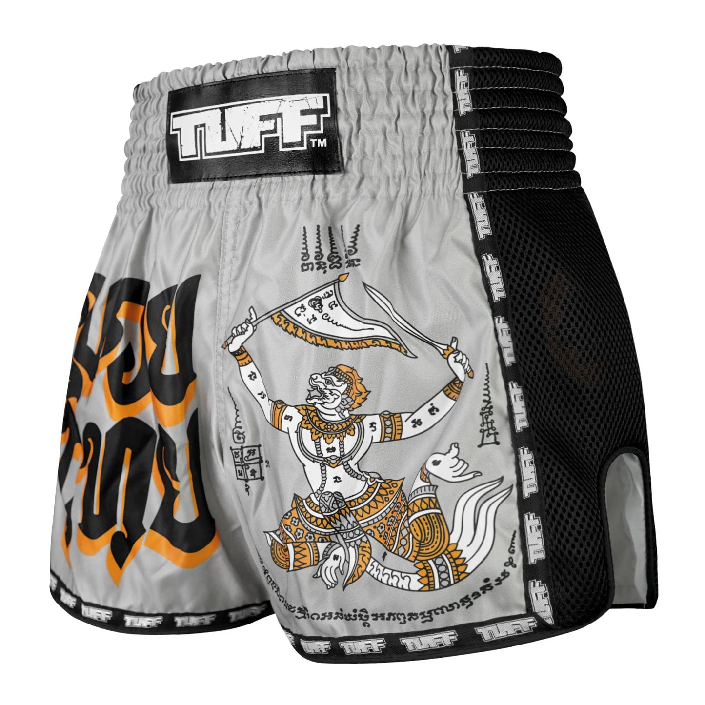 MSC118 TUFF Retro Shorts Hanuman Yantra with War Flag