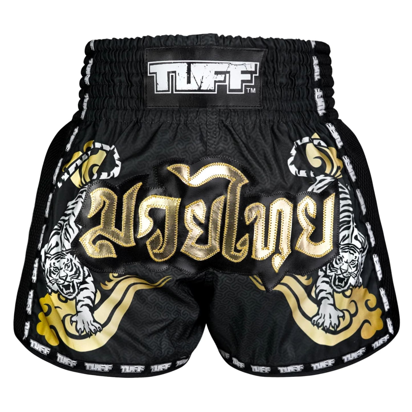 MSC120 TUFF Retro Shorts Black Twin Tiger