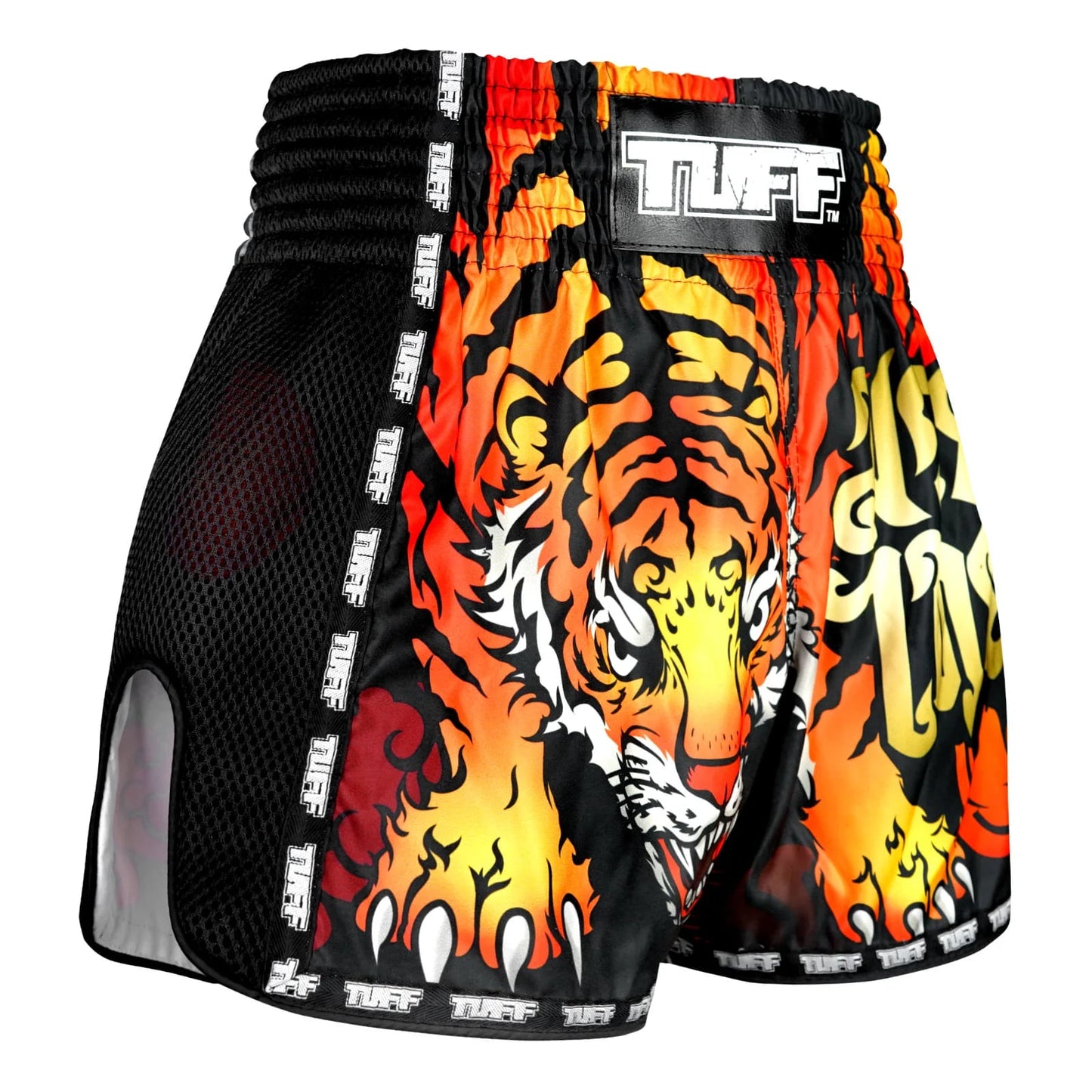 MSC125 TUFF Retro Shorts Black Furious Tiger