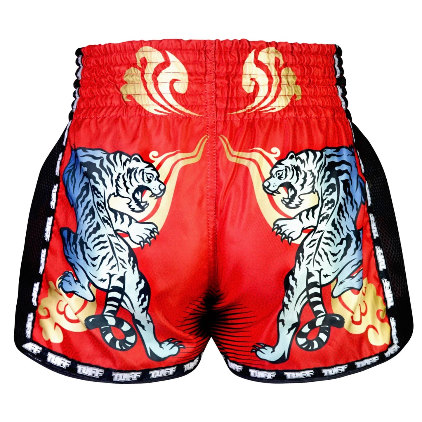 MSC126 TUFF Retro Shorts Red Furious Tiger