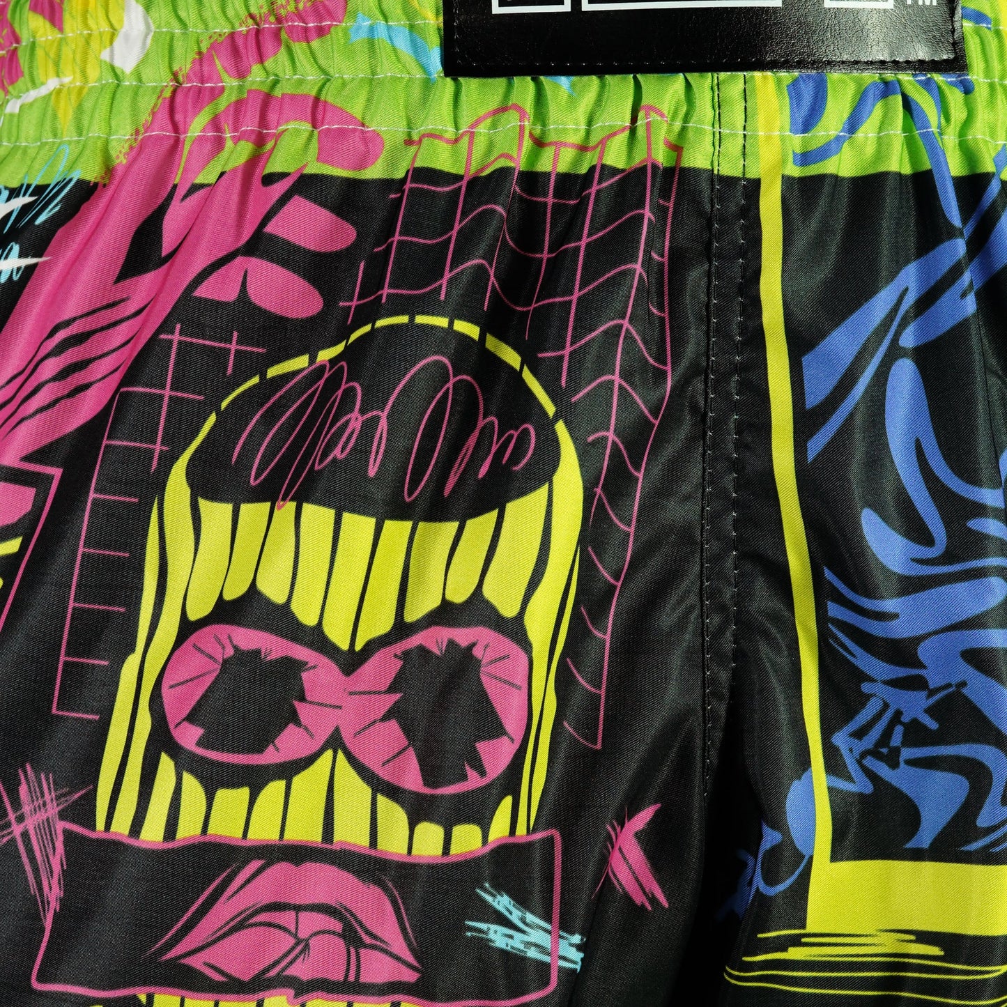 RMS119 TUFF Retro Shorts Neon Graffiti