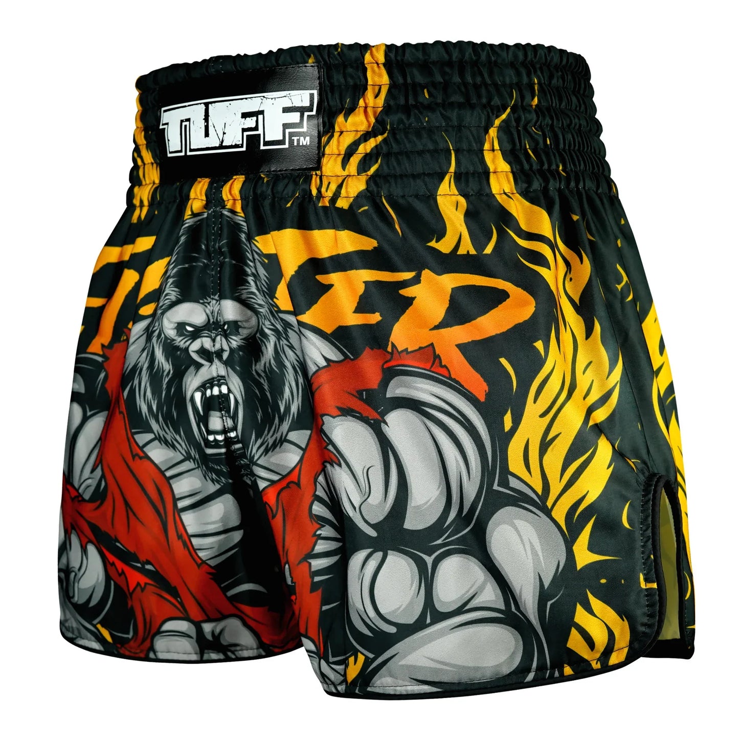 TUFF High-Cut Retro Muaythai Shorts The Gigantic Beast