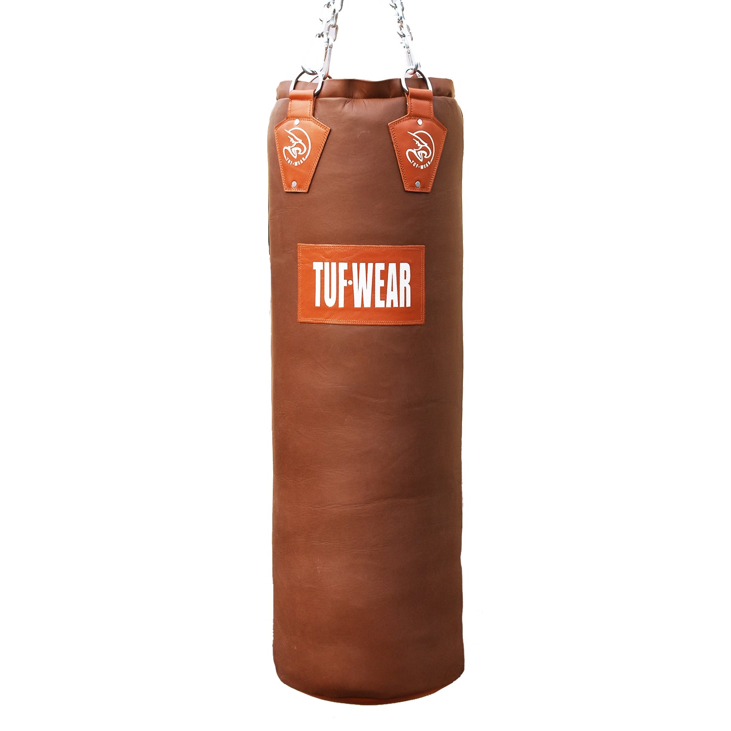 Tuf Wear 4ft Straight Leather Punchbag - Classic Brown (Approx 40kg)