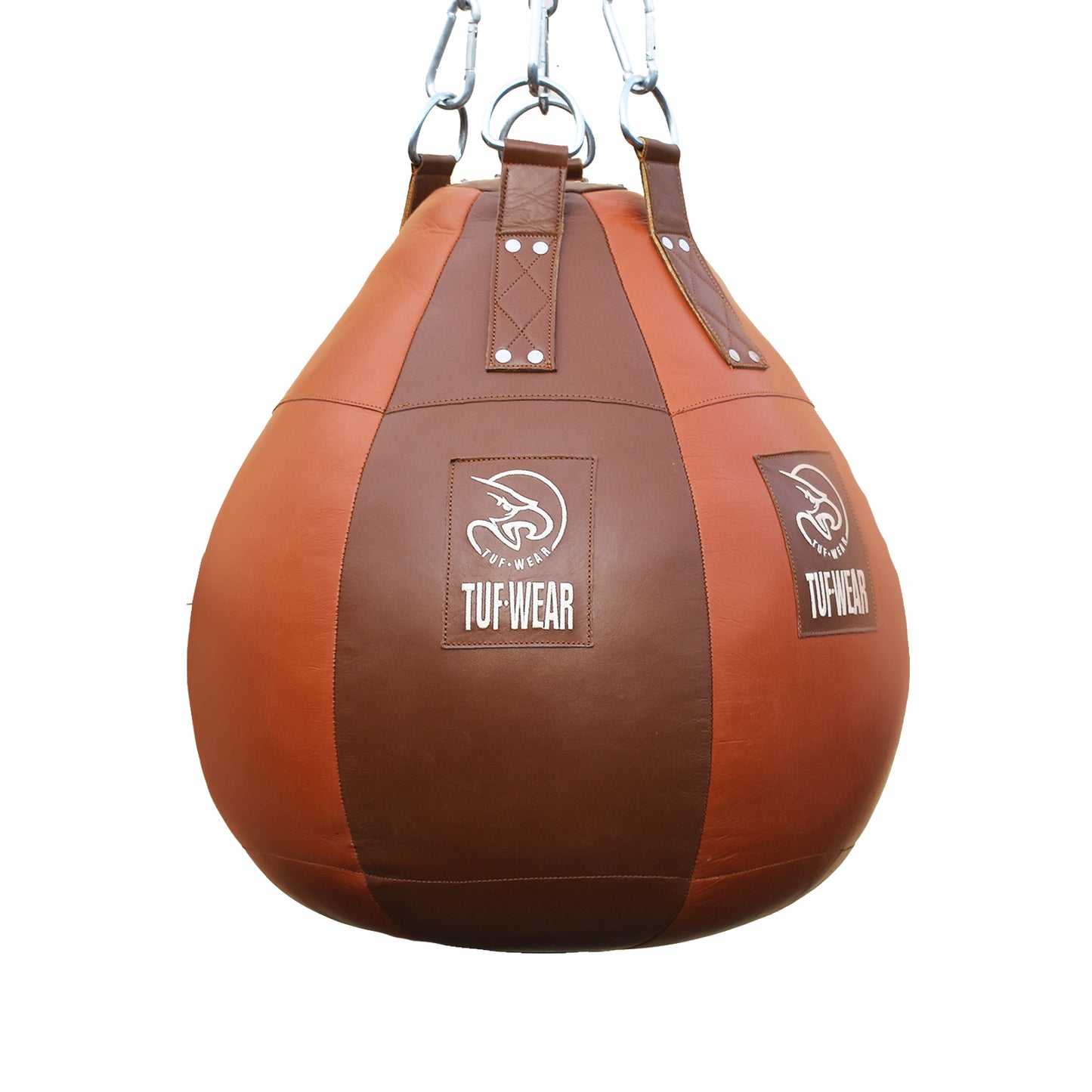Tuf Wear Classic Brown Leather Wrecking Ball (Large Maize Bag)