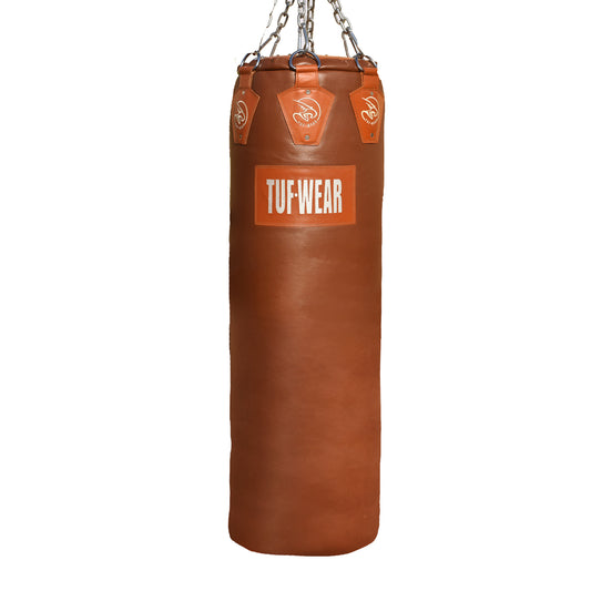 Tuf Wear Gigantor Classic Brown Hide Leather Punchbag (4ft 6)