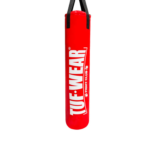 Tuf Wear Punch Bag Red Large Vertical Logo 4FT (122 CM)