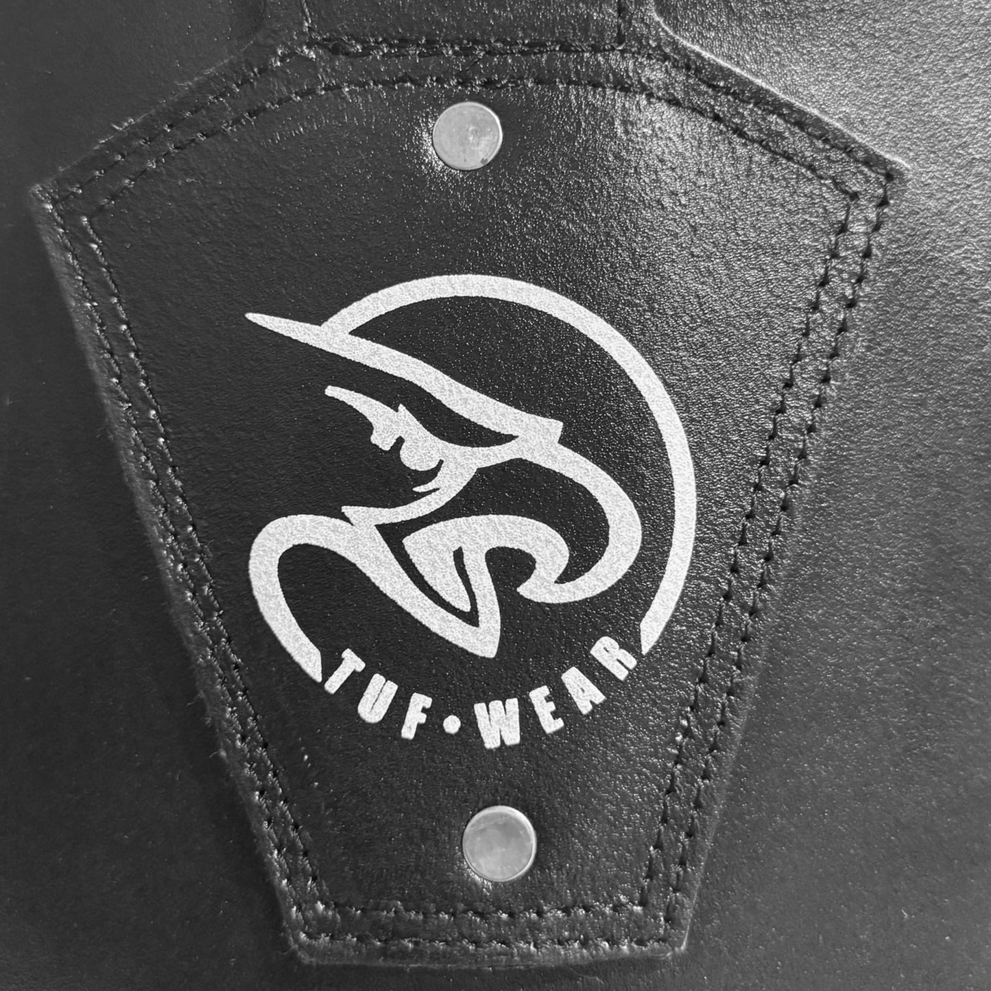 Tuf Wear 4ft Straight Leather Punchbag - All Black (Approx 40kg)