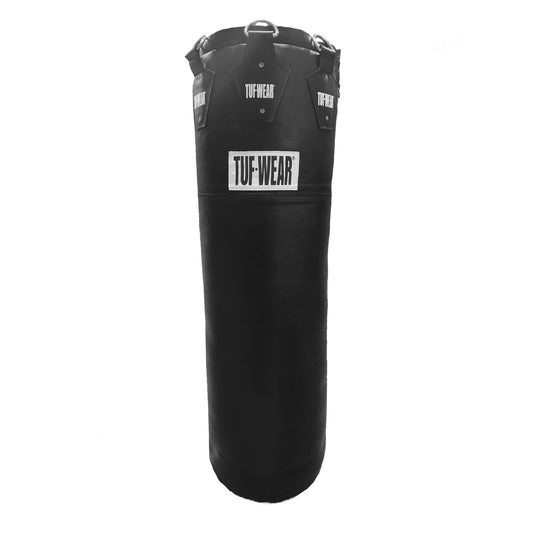 Tuf Wear Leather Gigantor Punchbag - All Black (Approx 65kg)