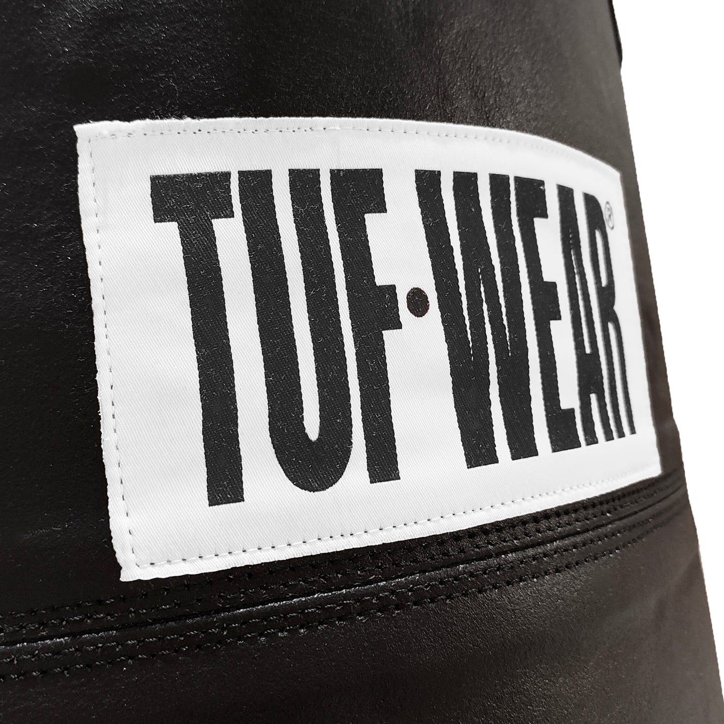 Tuf Wear Leather Gigantor Punchbag - All Black (Approx 65kg)