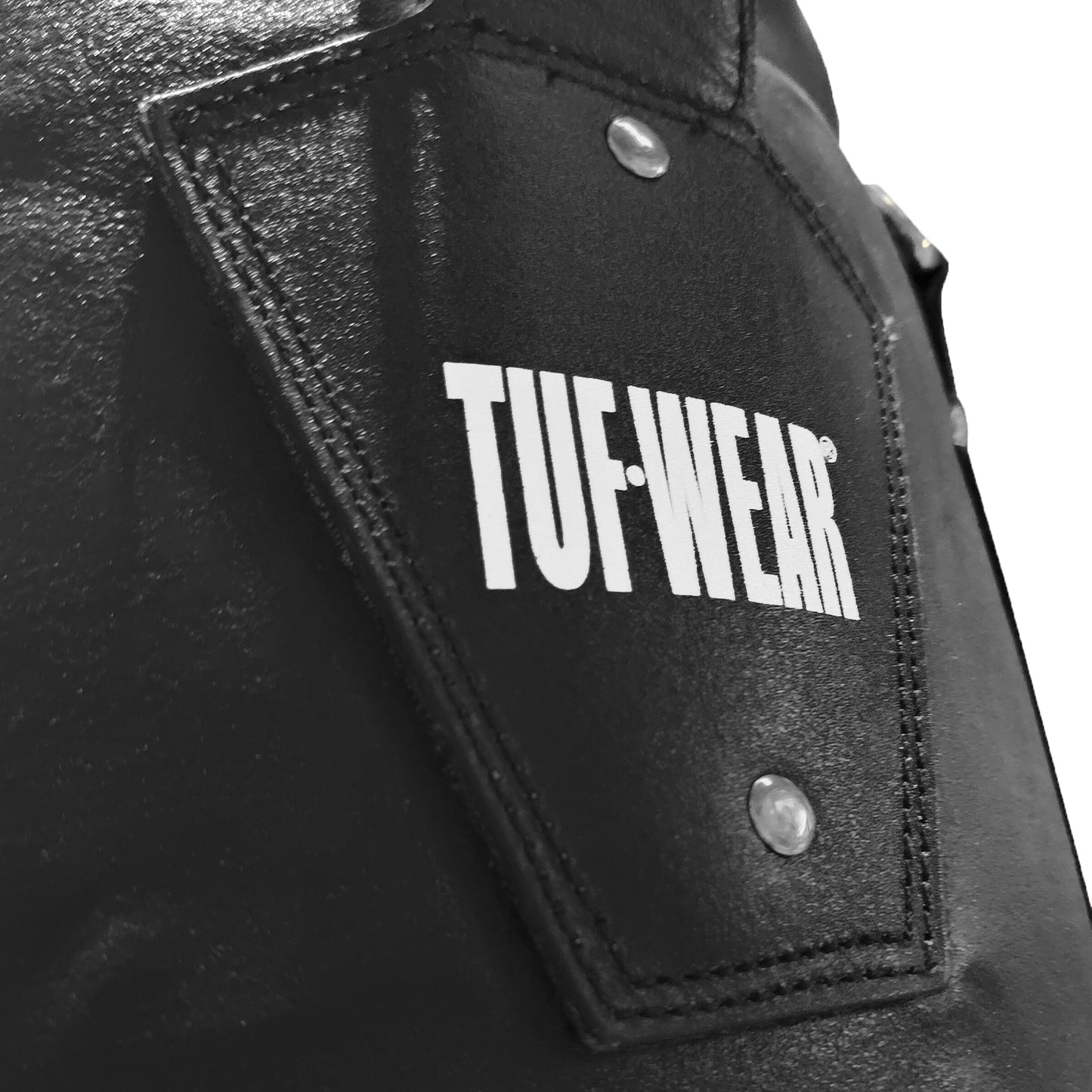 Tuf Wear Leather Gigantor Punchbag - All Black (Approx 65kg)