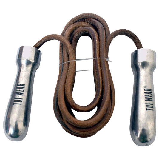 Tuf Wear 10FT Leather Skipping Rope with Alloy Handle