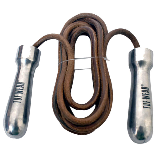 Tuf Wear 8FT Leather Skipping Rope with Alloy Handle