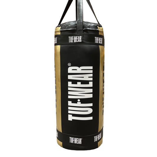 Tuf Wear Balboa 4ft Jumbo Punchbag (20 Inch Diameter) - Black/Gold (Approx 60kg)