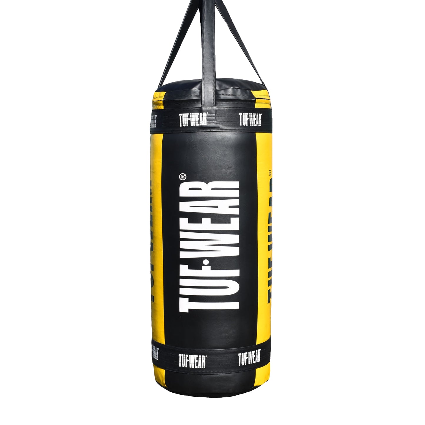 Tuf Wear Balboa 4ft Jumbo Punchbag  (20 Inch Diameter) - Black/Yellow (Approx 60kg)