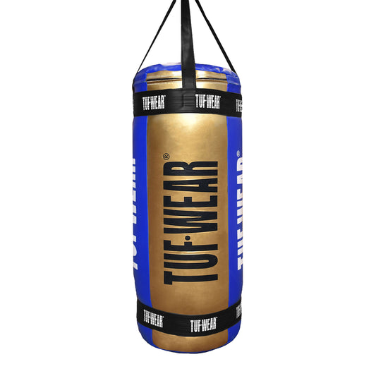 Tuf Wear Balboa 4ft Jumbo Punchbag (20 Inch Diameter)- Blue/Gold (Approx 60kg)