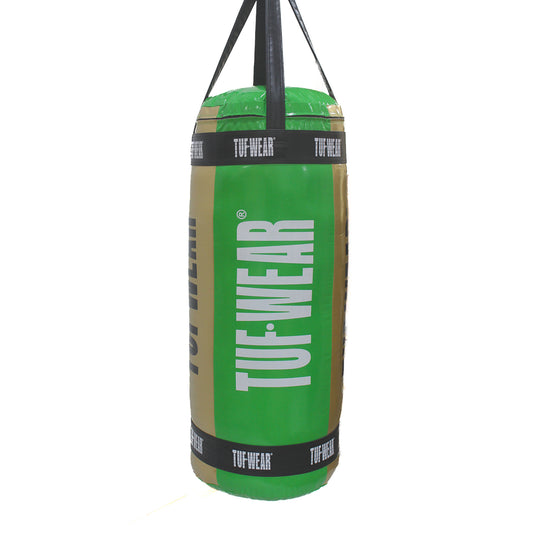 Tuf Wear Balboa 4ft Jumbo Punchbag (20 Inch Diameter) - Green/Gold (Approx 60kg)