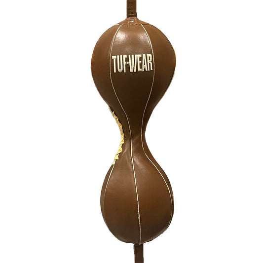 Tuf Wear Classic Brown Leather Peanut Double End Bag