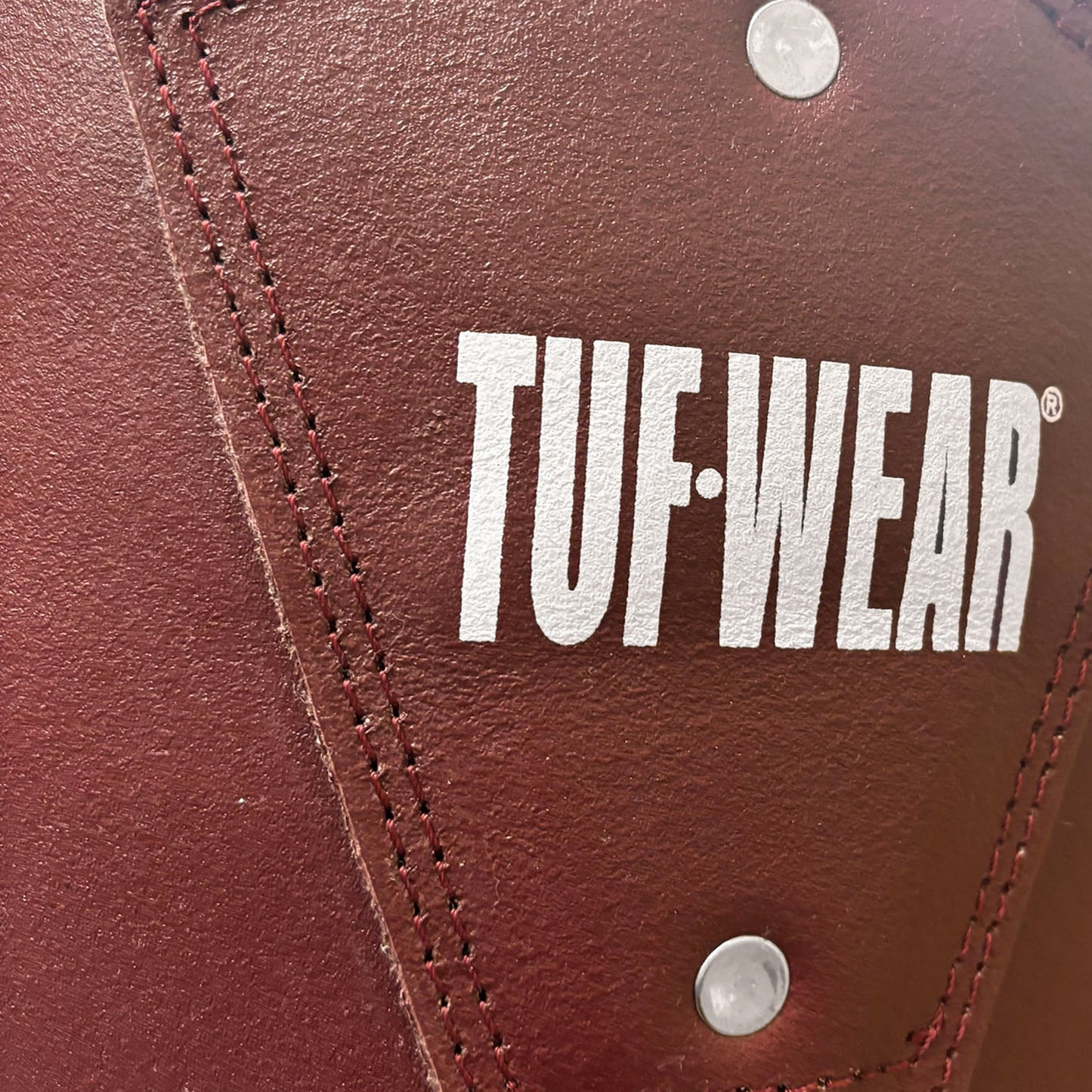 Tuf Wear 4ft Straight Leather Punchbag - Oxblood (Approx 40kg)