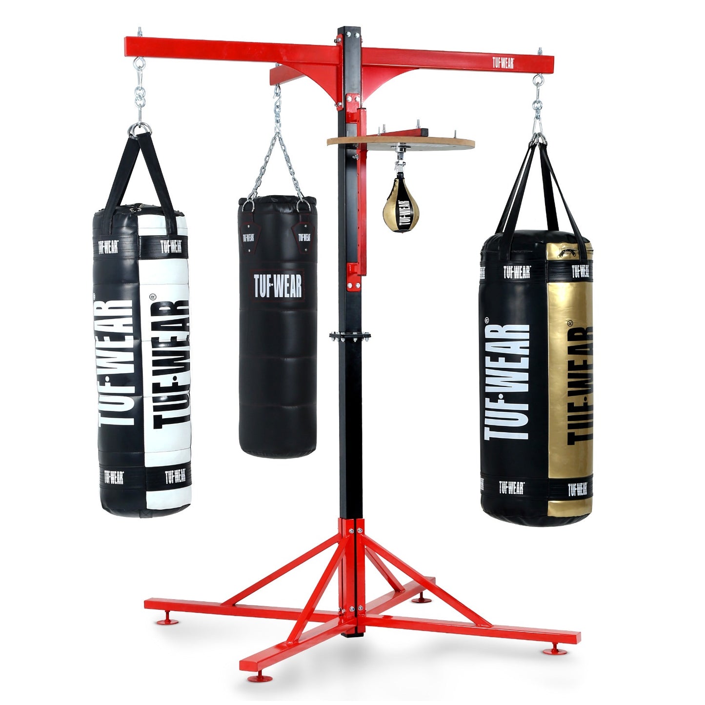 Tuf Wear 4 Station Bag Stand with Speedball Platform (Bags not Included)