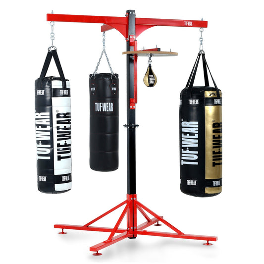 Tuf Wear 4 Station Bag Stand with Speedball Platform (Bags not Included)