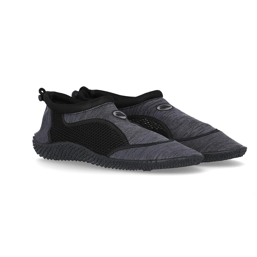Trespass Paddle II Aqua Shoe in blue and black, lightweight sporting footwear with flexible sole for water activities.