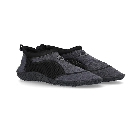 Trespass Paddle II Aqua Shoe in blue and black, lightweight sporting footwear with flexible sole for water activities.