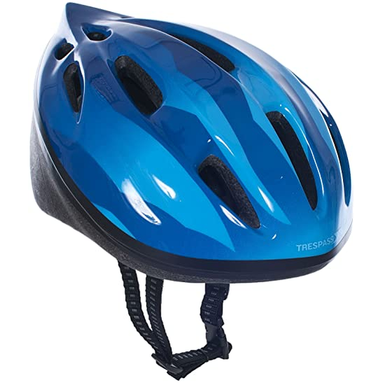 Trespass Cranky children's cycle helmet with adjustable straps and colorful design, designed for safety and comfort during biking.