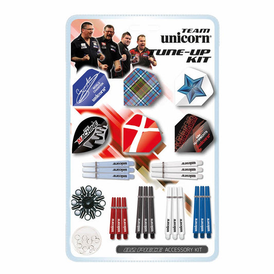 Unicorn Unicorn Team Darts Tune Up Kit for sporting goods, featuring dart maintenance tools and accessories for players.