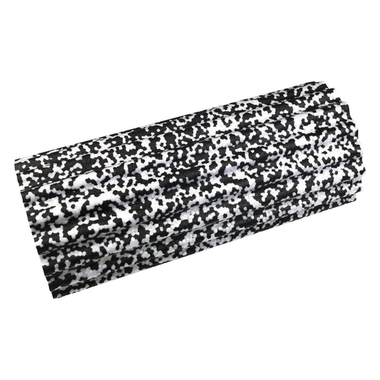 UFE Urban Fitness foam massage roller for muscle relief and recovery, sporting goods exercise equipment in black with textured surface.