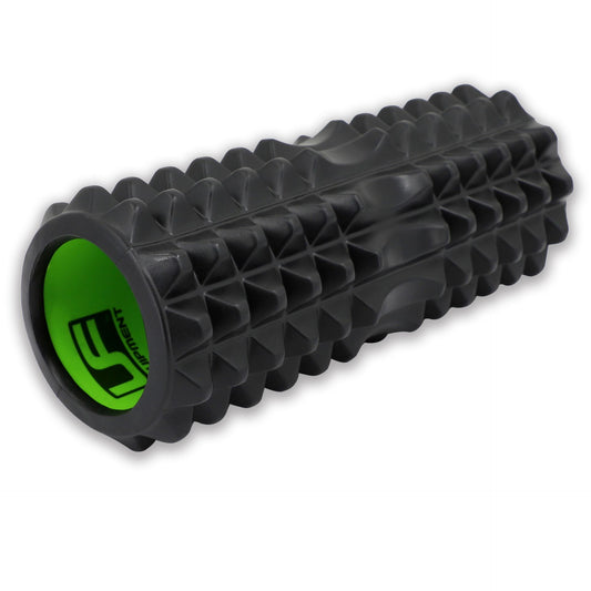 UFE Urban Fitness Deep Massage Roller in black, cylindrical foam roller for muscle relief and recovery, sporting goods product.