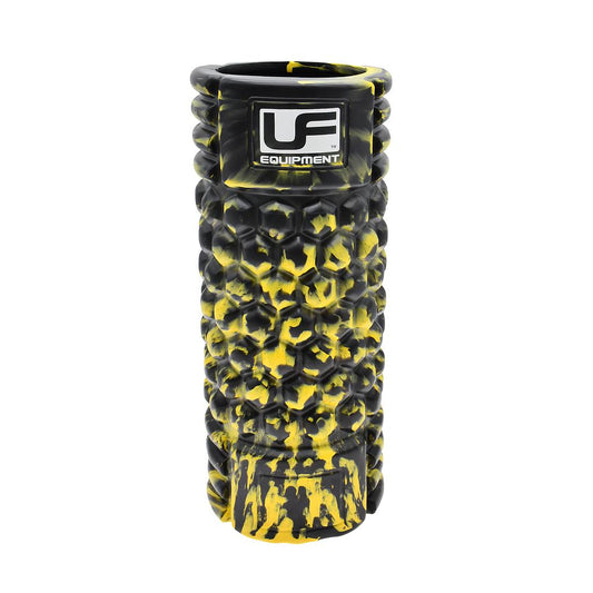 UFE Urban Fitness massage roller, 33 x 14cm, black foam roller for muscle recovery and deep tissue massage.