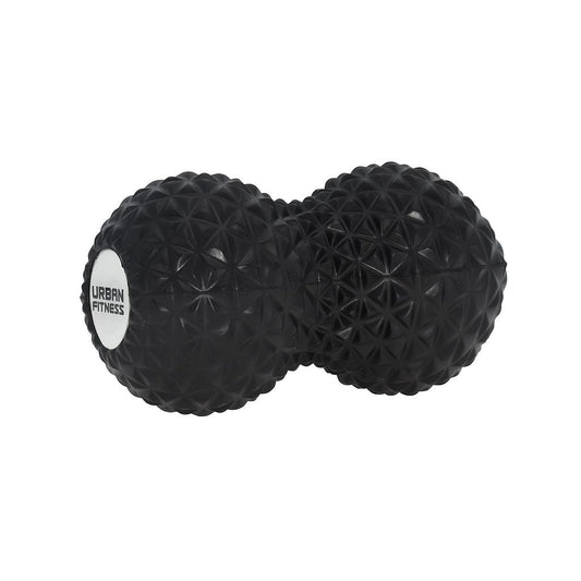 UFE Urban Fitness EVA Peanut Roller for muscle massage and myofascial release, black and textured for grip and comfort.