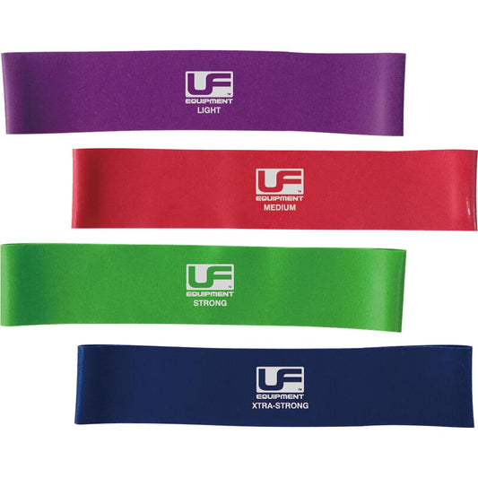 Urban Fitness Resistance Band Loop 12 Inch, sporting goods, black elastic exercise band with UFE branding, ideal for strength training
