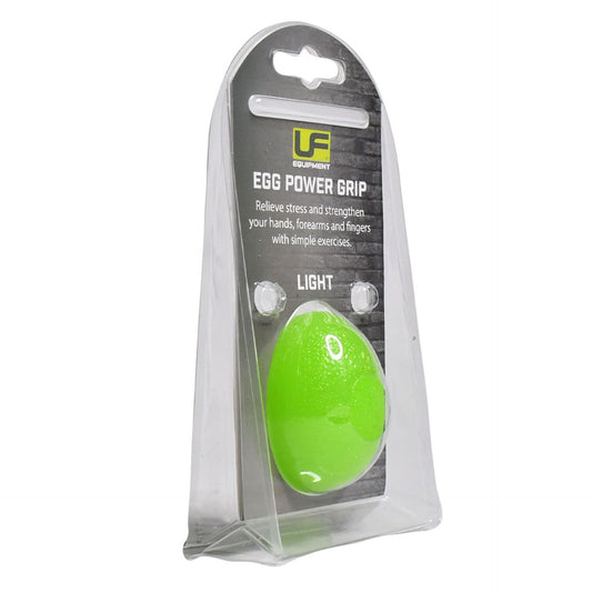UFE Urban Fitness Egg Power Grip in black, designed for weightlifting and strength training with textured handle for secure grip.