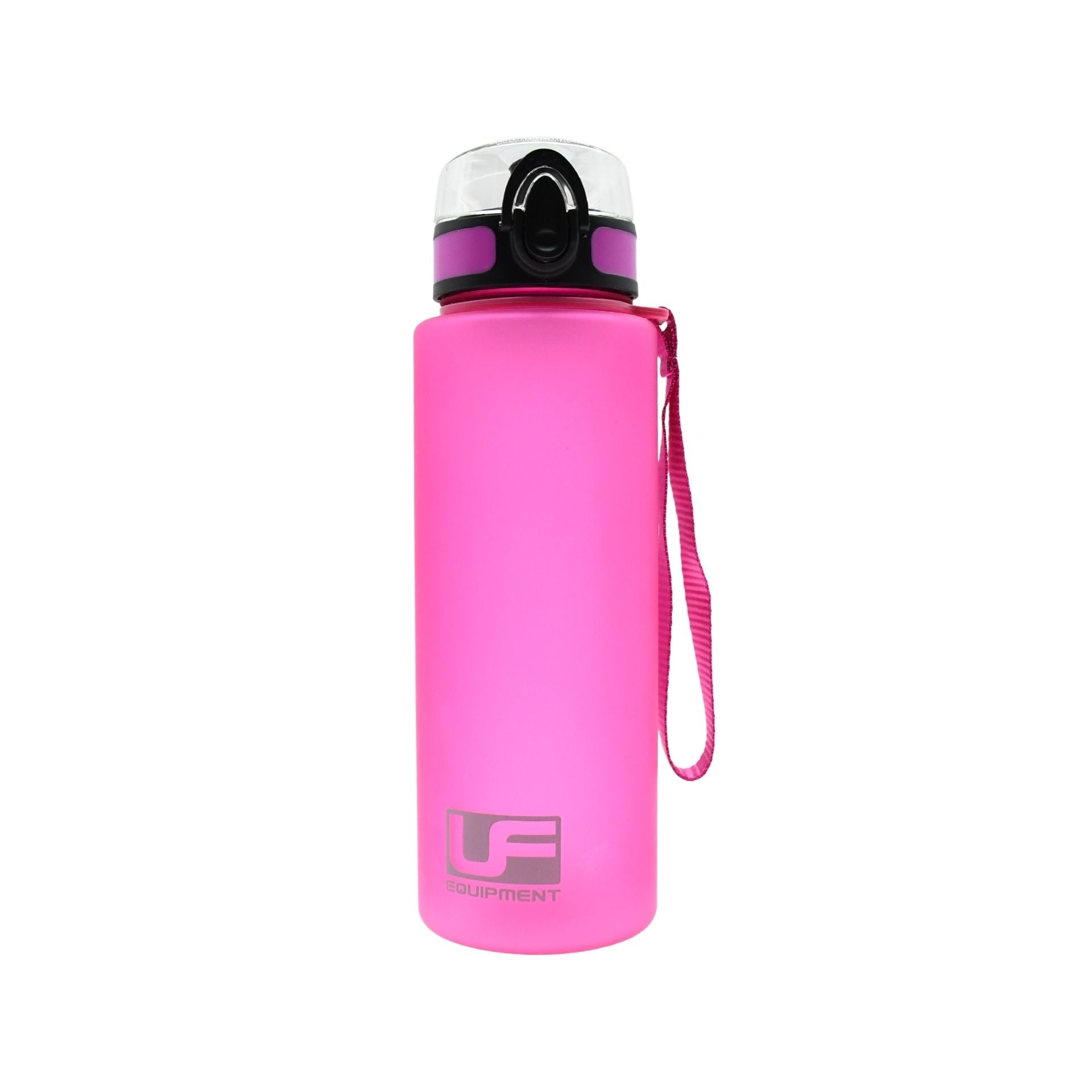 Urban Fitness Flow Flip Lid Water Bottle 700ml in black with a flip-top lid, made of durable sports-grade plastic.